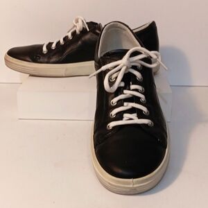 Ecco black leather casual snickers sz 43